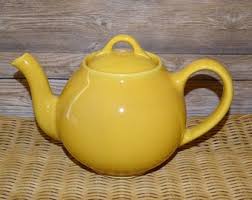Lipton's Yellow Gold Teapot W/lid Advertising Promotional ...