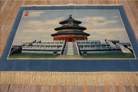 Vintage 1980s Chinese Scenic Carpet - Temple of Heaven - Etsy