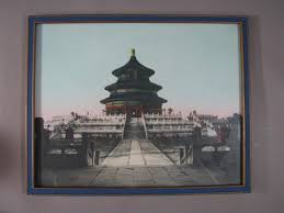 Nice Old Chinese Hand Colored Photo Of Temple Of Heaven Peiping Mei Li Studio | #1890894360