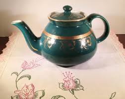 Vintage Hall New York Dresden Pattern Green With Gold ...