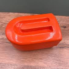 Westinghouse Refrigerator Dish by Hall China w/Lid Orange Art Deco Vintage | eBay