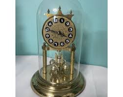Glass Dome Accutime Quartz Anniversary Clock West Germany Working - Etsy