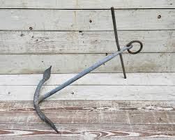 Large Vintage Cast Iron Anchor: Nautical Yard Art Decor (28 ...