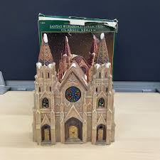 Santa's Workbench ST BARNABUS CHURCH Lighted Porcelain House ...