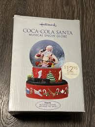 Hallmark 2001 Musical Snow Globe CocaCola Santa and Moving ...