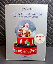 2001 Hallmark Coca Cola Santa Christmas Musical Snow Globe ...