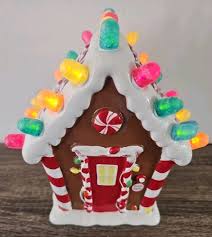 Hallmark Christmas Gumdrop Gingerbread House w/Lights ...