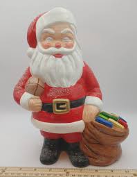 Vintage 1970s Craft House Santa Claus Plaster Figurine - Etsy