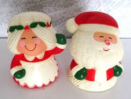 Vintage 1970s Hallmark Cards Santa & Mrs Claus Salt & Pepper ...