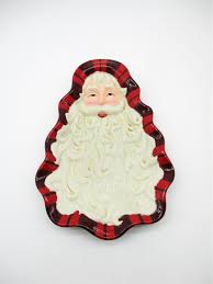 Vintage Santa Plate Hallmark Ceramic Christmas - Etsy