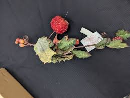 Home Interiors Candle Mini Ring Beaded Fruit Apple Greenery ...