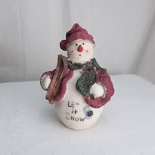 Jubilee Giftware Christmas Resin Figurine Snowman w ...