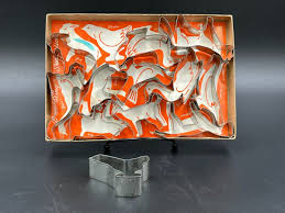 Vintage Barnyard set of 12 Metal Cooky Cookie Cutters Animal ...