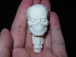 Nepal Tibet Buddhist Carved White Deer Horn Tantric ...