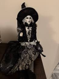 Broomstick Blvd Halloween Witch Doll Shelf Sitter