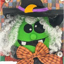 Vintage 90s Kids of America Corp Decorative Witch 3D Halloween Pillow 10" x 10" | eBay