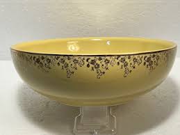 Vintage Hall Superior Quality Kitchenware 9" Yellow Bowl ...