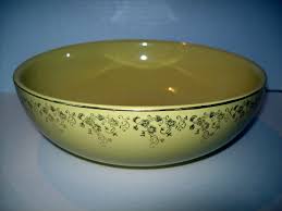 1950'S HALL YELLOW AND GOLD #0799 LARGE SALAD BOWL MINT | eBay