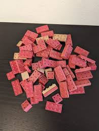 American Bricks Wooden Lot of Interlocking Blocks Vintage ...