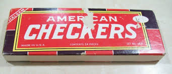 VTG Halsam 24pc Wood American Checkers #145H, Made in USA ...