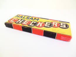 Halsam Checkers Old Box of Wood Checker Game Pieces, Set No ...