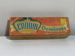 VINTAGE HALLSAM CROWN DOUBLE SIX SET DOMINOES 220 | eBay