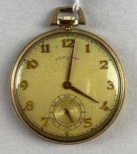 Sold at Auction: Antique 14K Gold Filled Hamilton Open Face ...