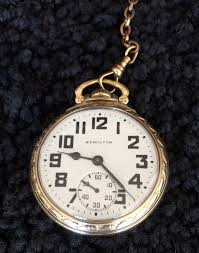 Hamilton Pocket Watch 992B 21J 10K GF 1946 includes chain | eBay Australia