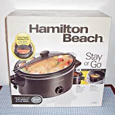NEW】HAMILTON BEACH - STAY OR GO 6-QUART SLOW COOKER - BLACK ...