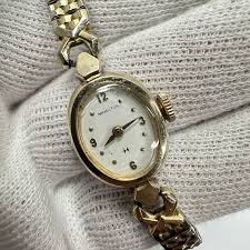 Antique Hamilton Swiss Cocktail 10k Gold Watch With 17 ...