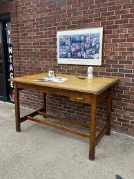 Happy Saturday! First up today-1960's Hamilton drafting table. Two drawers (one large for prints) with a solid oak frame & maple top. SOLD 37”t60w37.5d Vtg KY Derby poster $124.50. 36.5x 24” Doryphoros “