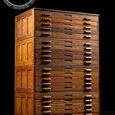 Antique Four-stack Flat File Cabinet - Etsy