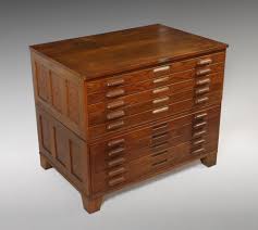 Sold at Auction: HAMILTON 10 DRAWER OAK MAP CABINET
