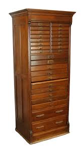 Lot - French multi drawer folio notary file cabinet