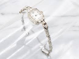 Vintage Gold and Diamond Ladies Hamilton Wrist Watch