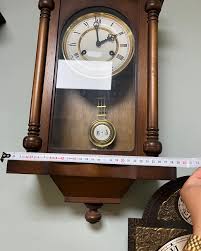 Antique German Wall Clock With Key Wind and Gong Chime ...