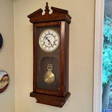 Antique Hamilton Lancaster County Cherry Wood Wall Clock ...