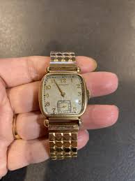 VINTAGE ART DECO MENS HAMILTON 17J 10K GOLD FILLED ...