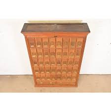 Antique Arts & Crafts Oak 42-Drawer Card File Cabinet, Circa ...