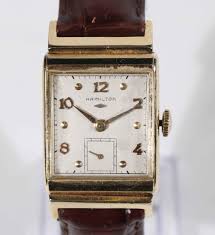 Lot - Vintage Hamilton Tank 14K Gold Manual Watch