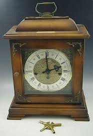 HAMILTON WESTMINSTER CHIME BRACKET MANTLE CLOCK W/KEY 71 340 ...