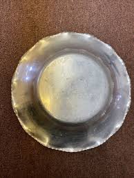 VINTAGE HAND WROUGHT ALUMINUM FLORAL SCALLOPED BOWL | eBay