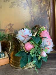 Antique Brass Coal Scuttle | Gold Toned Large Vase or Umbrella Holder | Made in England - Etsy