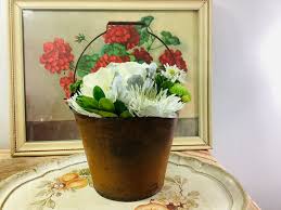 Primitive Farmhouse Flatback Wall Basket or Bucket. Wall Pocket or Wall Vase for Flowers or Display, Decorative Wall Basket - Etsy