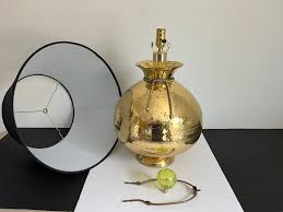 Hammered Brass Bag Lamp & Shade