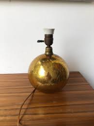1960's vintage GLASS table LAMP | eBay