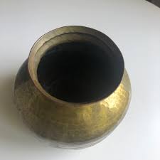Antique Hammered Brass Jar Lota Indian Handmade 1927 - Etsy