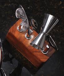 Cosmo Bar Set with Wood Base – The Little House Shop