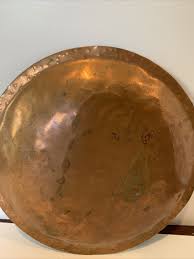 Primitive Hammered 10”Diameter Copper Plate Decorative Horse ...