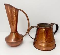 Gregorian Hammered Copper Ewer 7" Sugar Double Handled Vintage Signed | eBay